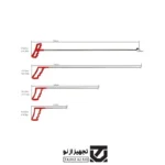 ست میله 4 عددی استیل درجه یک دم ماهی - تصویر 2