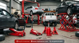 انواع جک بالابر خودرو شامل دو ستون، چهار ستون و قیچی